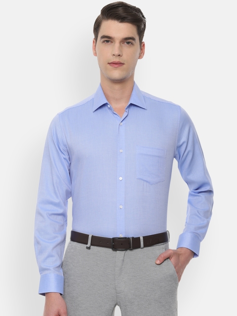 

Van Heusen Men Blue Regular Fit Checked Formal Shirt