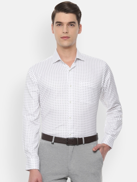 

Van Heusen Men White & Black Regular Fit Printed Formal Shirt