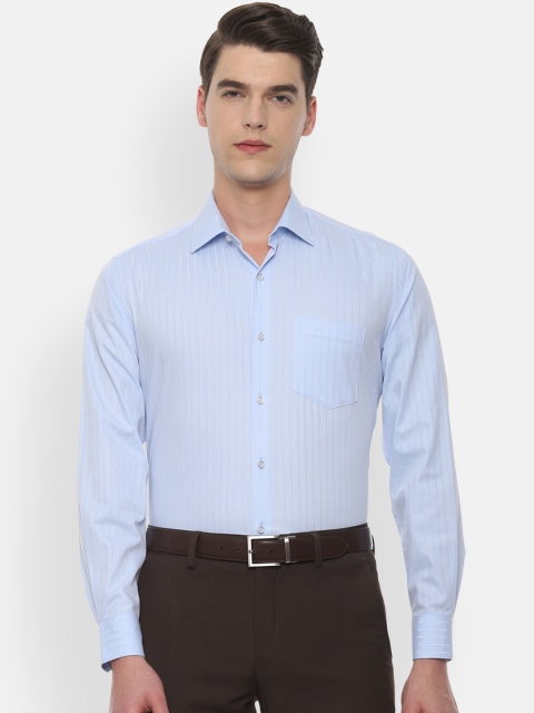 

Van Heusen Men Blue Regular Fit Striped Formal Shirt