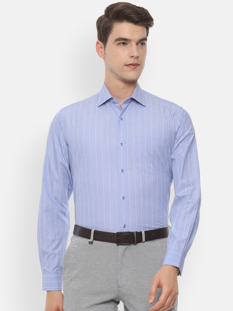 

Van Heusen Men Blue & White Regular Fit Striped Formal Shirt