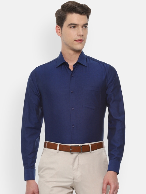 

Van Heusen Men Blue Slim Fit Self Design Formal Shirt