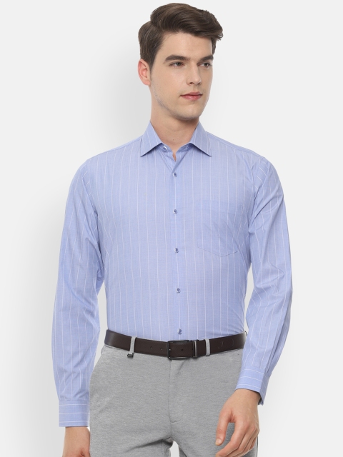 

Van Heusen Men Blue & White Regular Fit Striped Formal Shirt