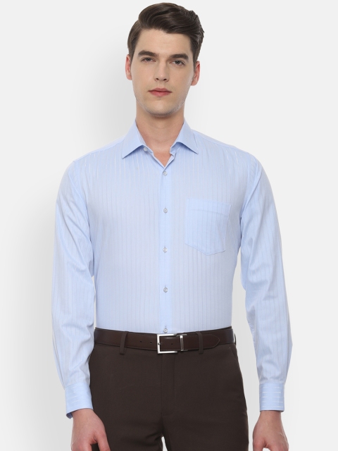 

Van Heusen Men Blue Regular Fit Striped Formal Shirt