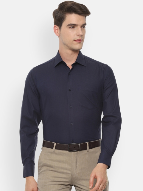 

Van Heusen Men Navy Blue Regular Fit Solid Formal Shirt