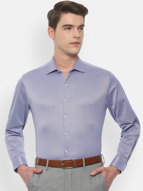 

Van Heusen Men Blue Slim Fit Checked Formal Shirt