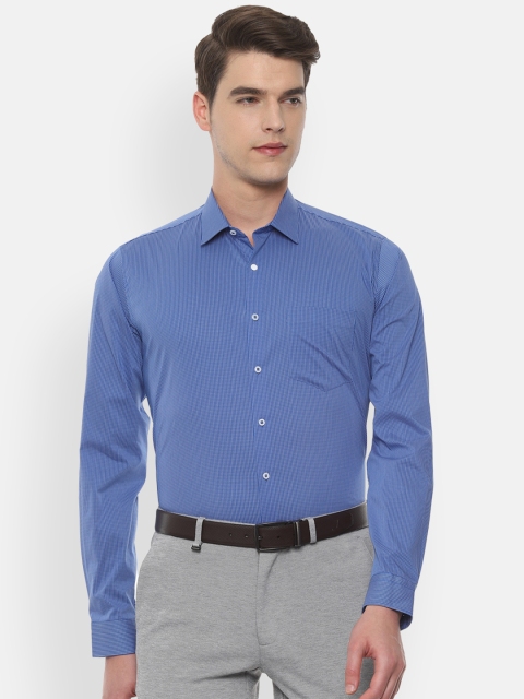 

Van Heusen Men Blue Slim Fit Checked Formal Shirt