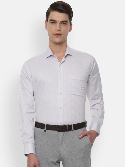 

Van Heusen Men Grey & White Regular Fit Printed Formal Shirt