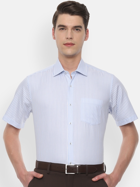 

Van Heusen Men Blue & White Regular Fit Striped Formal Shirt