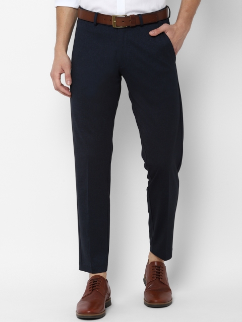 

Allen Solly Sport Men Navy Blue Slim Fit Solid Regular Trousers