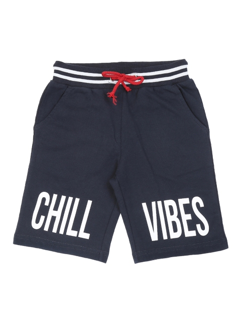 Pantaloons Junior Boys Navy Blue Printed Regular Fit Regular Shorts