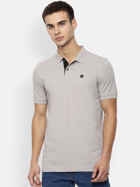 

Van Heusen Sport Men Grey Solid Polo Collar T-shirt