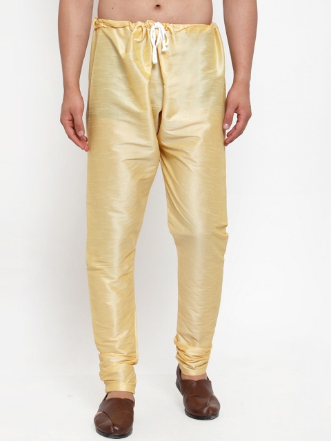 

Jompers Men Gold-Toned Solid Churidar