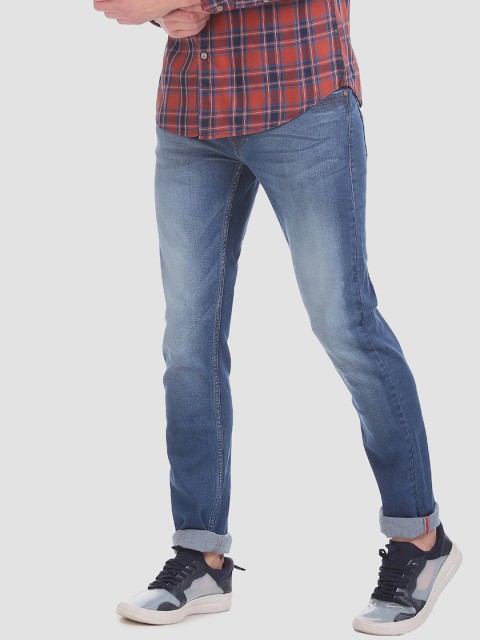 

RUF & TUF Men Blue Slim Fit Mid-Rise Clean Look Stretchable Jeans