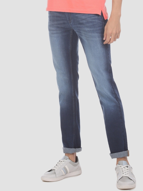 

RUF & TUF Men Blue Slim Fit Mid-Rise Clean Look Stretchable Jeans