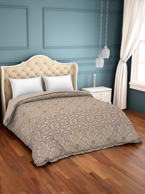 

SPACES Brown Ethnic Motifs AC Room 150 GSM Double Bed Comforter