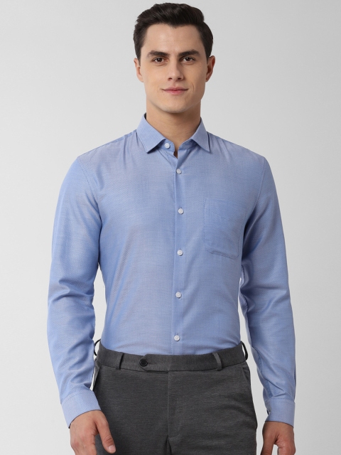 

Peter England Men Blue Slim Fit Solid Formal Shirt