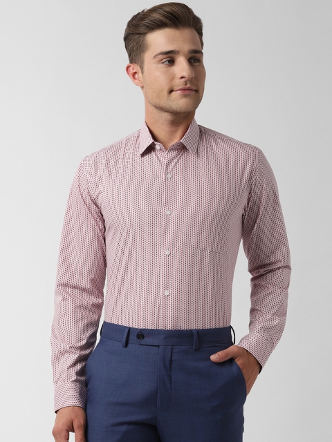 

Peter England Men Pink Regular Fit Printed Formal Shirt