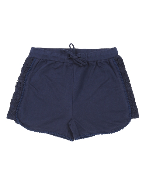 

Pantaloons Junior Girls Navy Blue Hot Pants Shorts