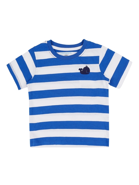

Pantaloons Baby Boys Blue Striped Round Neck T-shirt