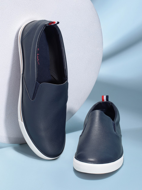 

Mast & Harbour Men Navy Blue Solid Slip-On Sneakers