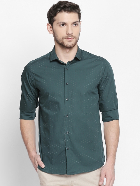 

RICHARD PARKER by Pantaloons Men Green Slim Fit Printed Casual Shirt