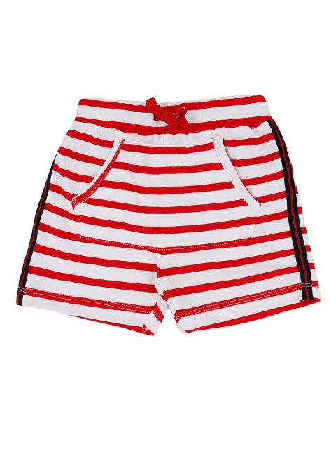 

Pantaloons Baby Boys White Striped Regular Fit Regular Shorts
