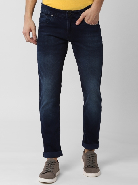 

Peter England Casuals Men Navy Blue Skinny Fit Mid-Rise Clean Look Jeans