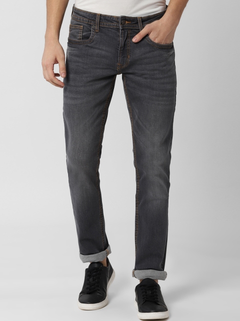 

Peter England Casuals Men Grey Slim Fit Mid-Rise Clean Look Stretchable Jeans