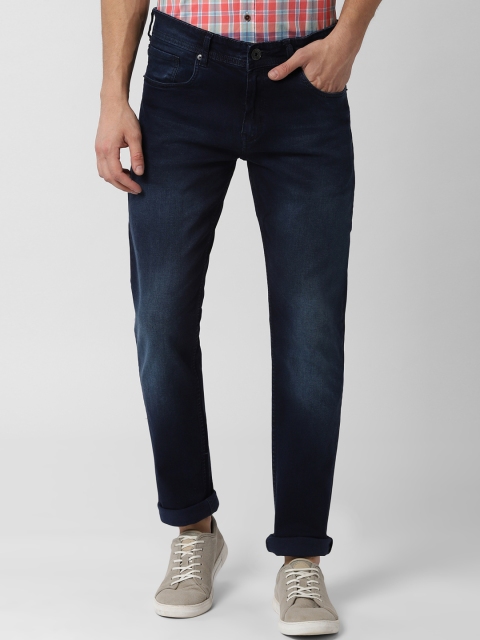 

Peter England Casuals Men Blue Tapered Fit Mid-Rise Clean Look Stretchable Jeans