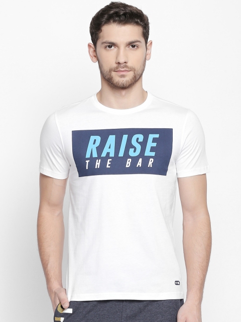 

Ajile by Pantaloons Men White Printed Round Neck Pure Cotton T-shirt