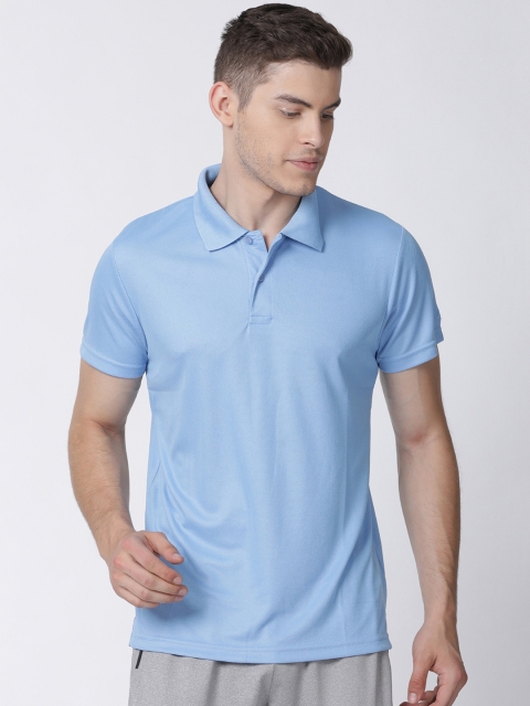 

Lotto Men Blue Solid Polo Collar T-shirt