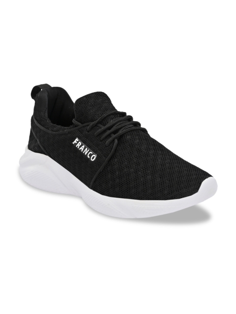 

Franco Leone Men Black Mesh Running Shoes
