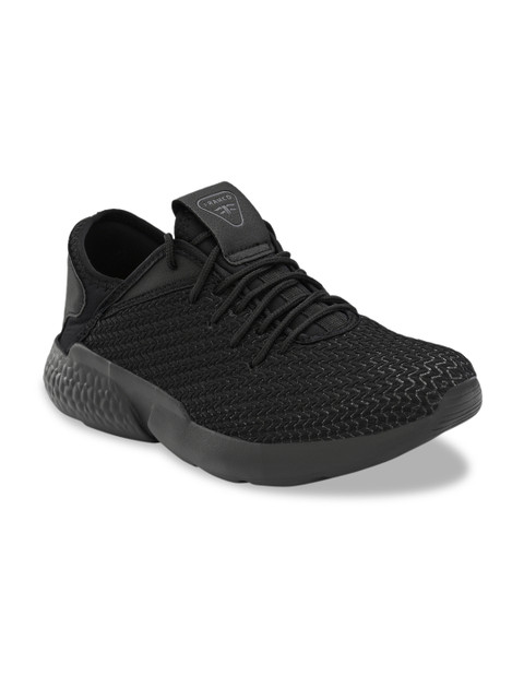 

Franco Leone Men Black Mesh Running Shoes