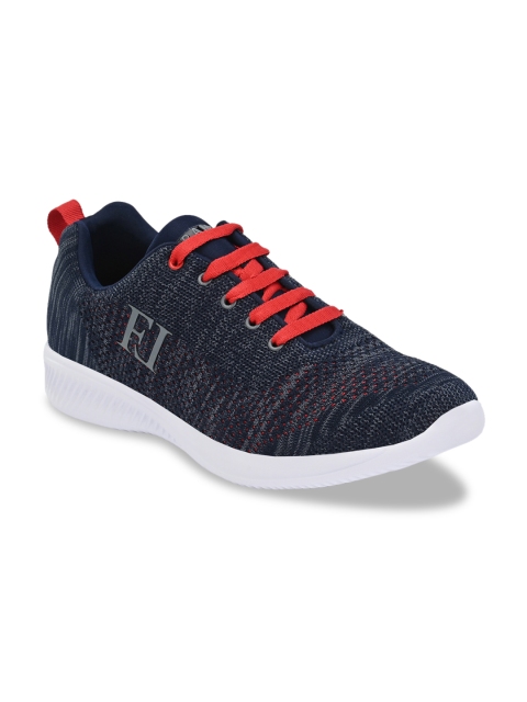

Franco Leone Men Navy Blue Mesh Running Shoes