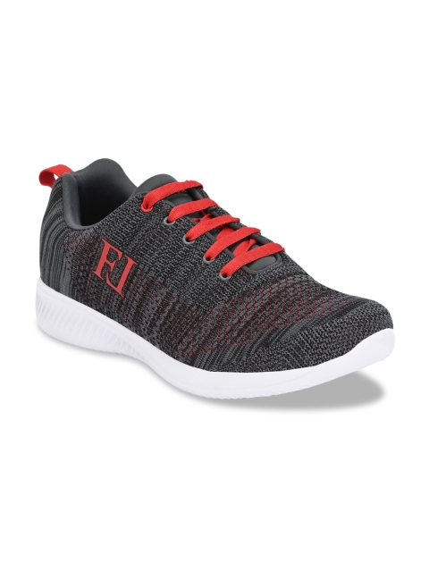 

Franco Leone Men Charcoal Mesh Running Shoes