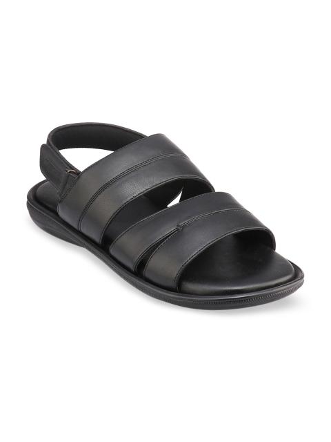 

Red Chief Men Black Leather Comfort Sandals