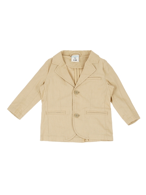

Pantaloons Baby Boys Beige Solid Tailored Jacket