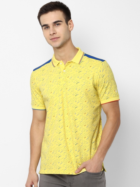 

Allen Solly Sport Men Yellow Printed Polo Collar T-shirt