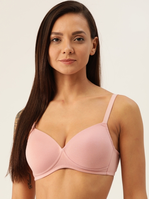 

Marks & Spencer Women Pink Solid Underwired Lightly Padded T-shirt Bra T333201