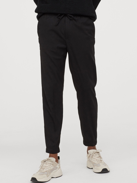 

H&M Men Black Solid Joggers Slim Fit