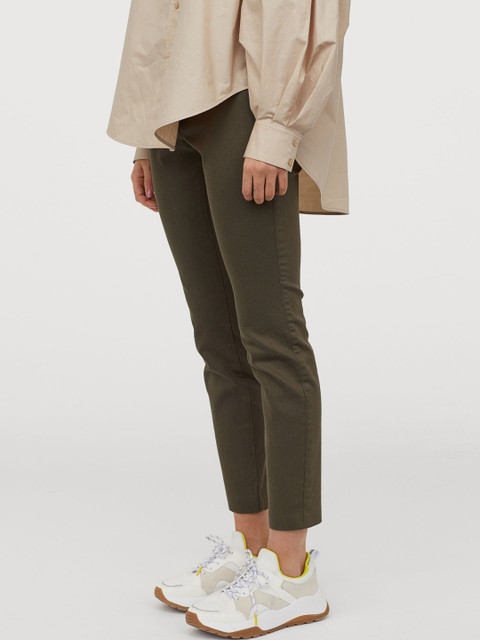 

H&M Women Green Solid Superstretch Trousers