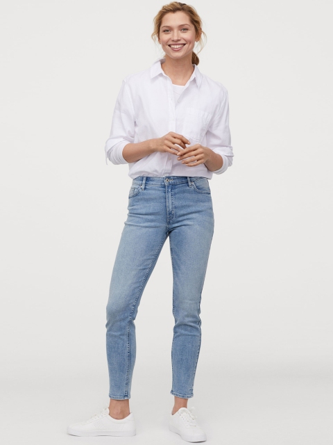 

H&M Women Blue Stretch Trousers