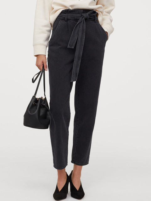 

H&M Women Grey Regular Fit Solid Regular Trousers