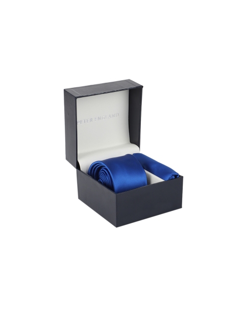 

Peter England Men Blue Tie & Pocket Square Accessory Gift Set