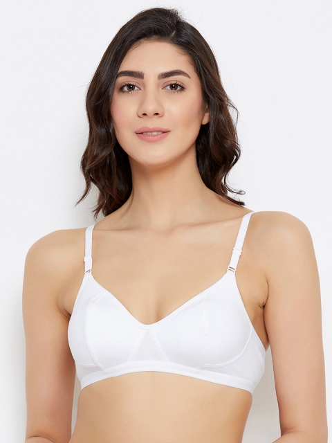 

Clovia White Solid Non-Wired Non Padded Everyday Bra