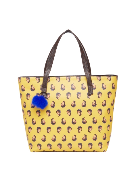 

Vdesi Yellow & Brown Printed Shoulder Bag