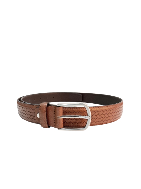 

WildHorn Men Tan Brown Woven Design Leather Belt