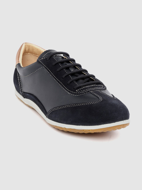 

Geox Women Navy Blue Solid Sneakers