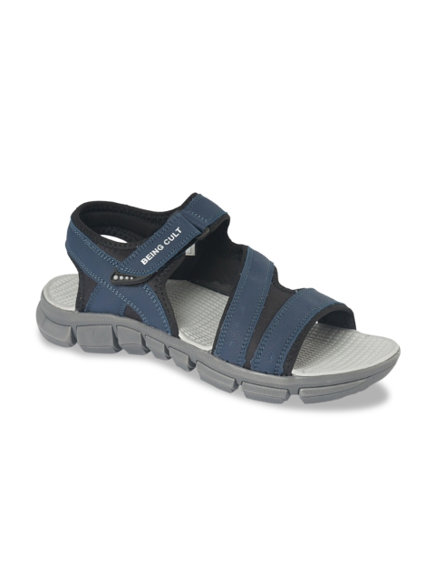 

ID Men Navy Blue Leather Sports Sandals