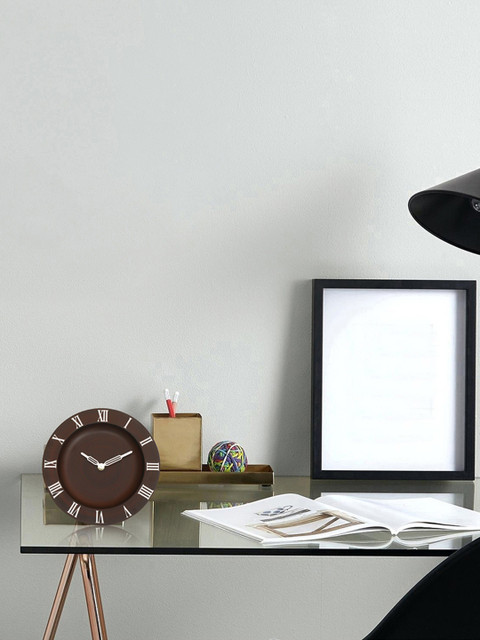 

eCraftIndia Brown Round Solid 20 cm Analogue Wall Clock